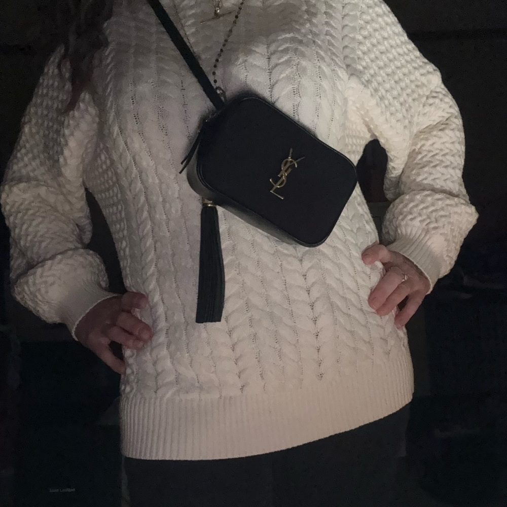 /traded/💯 YSL Lou Linen Canvas and Leather Camera Crossbody/Belt Bag - Picture 14 of 15